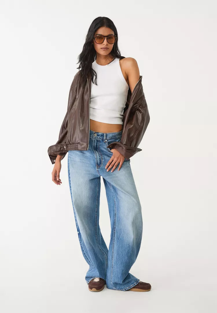 Oversized leather effect jacket - Edel Essential