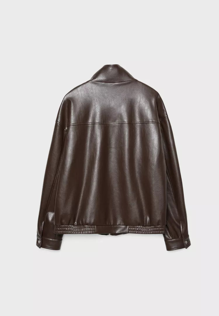 Oversized leather effect jacket - Edel Essential