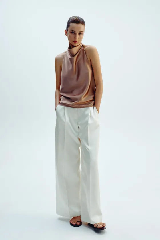 Satin Halter Neck Top - Edel Essential