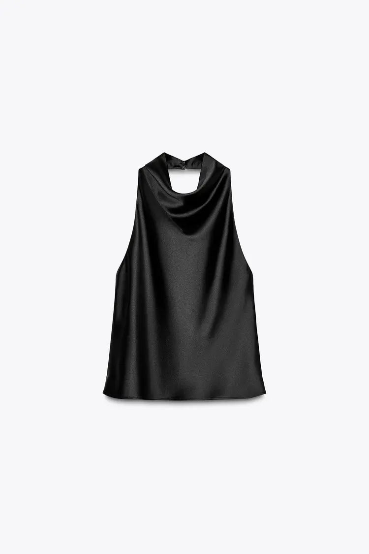 Satin Halter Neck Top - Edel Essential