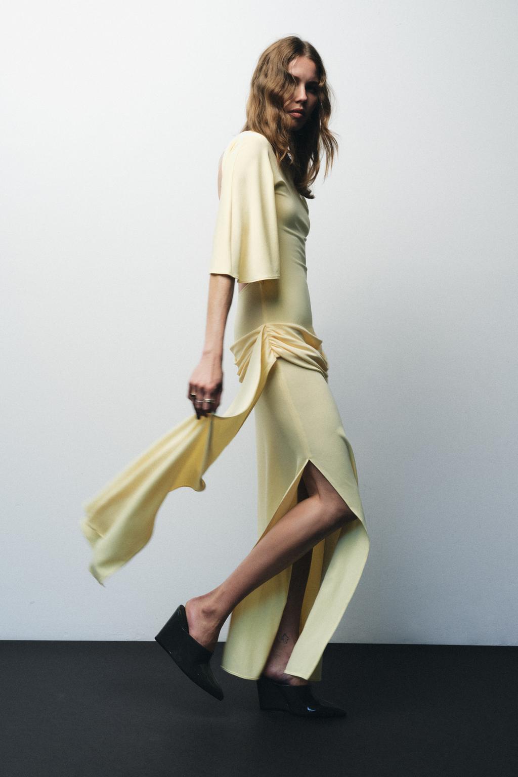Open Back Cape Long Dress - Edel Essential