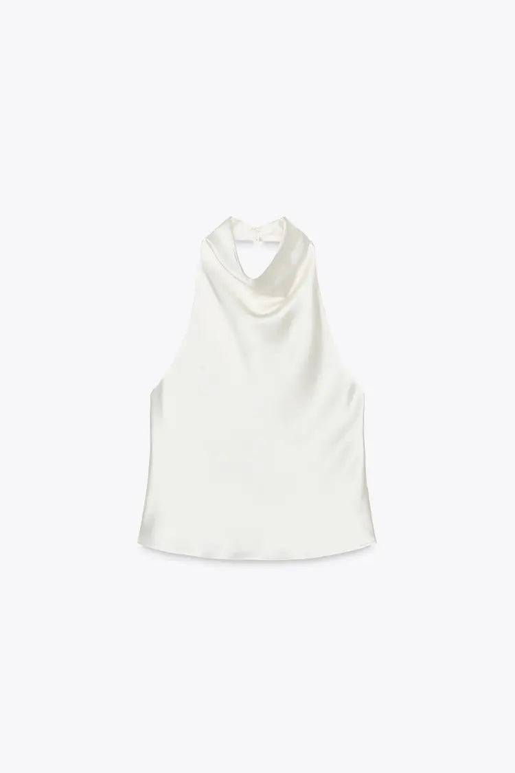 Satin Halter Neck Top - Edel Essential