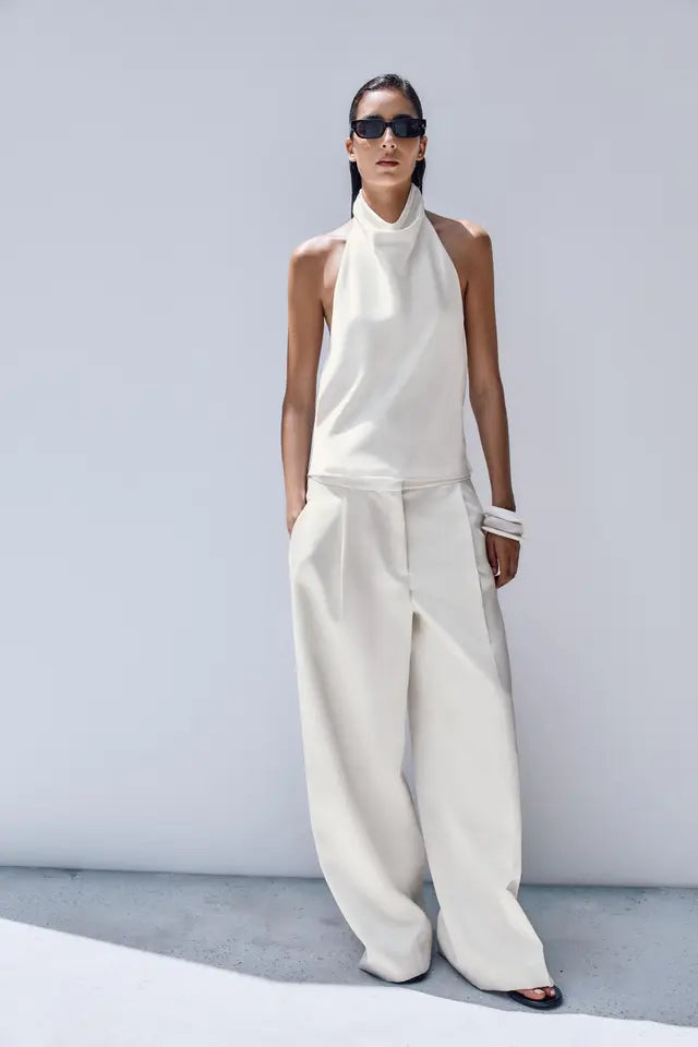 Satin Halter Neck Top - Edel Essential
