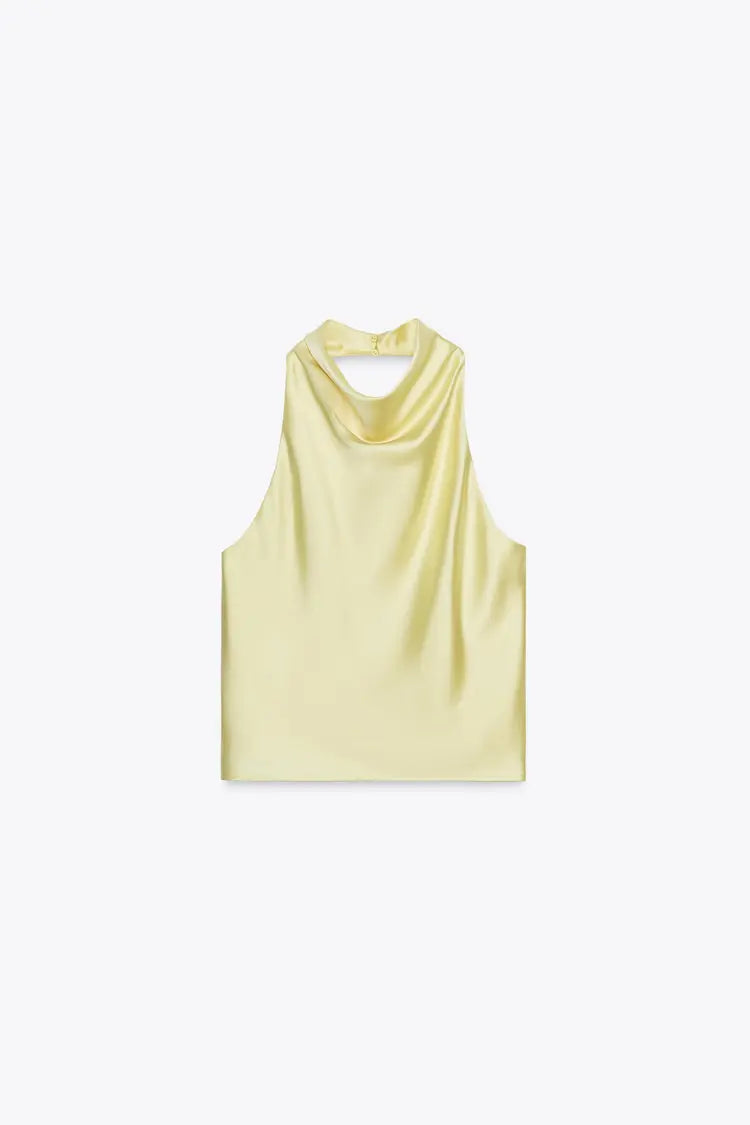 Satin Halter Neck Top - Edel Essential