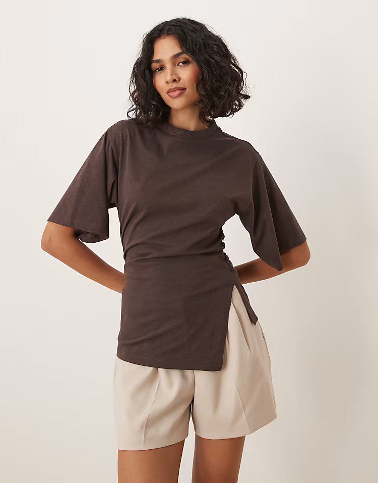 Cinched side t-shirt - Edel Essential