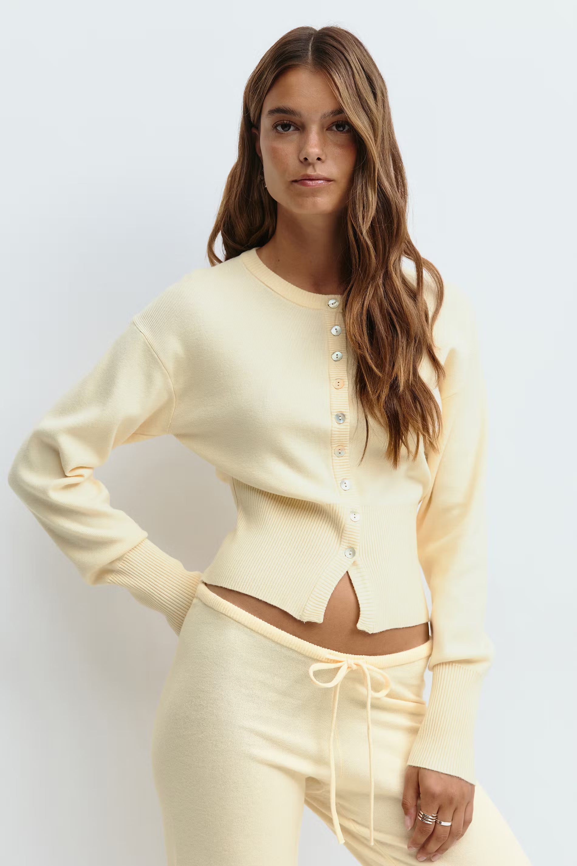 Ribbed Knit Set Fitted - Edel Essential