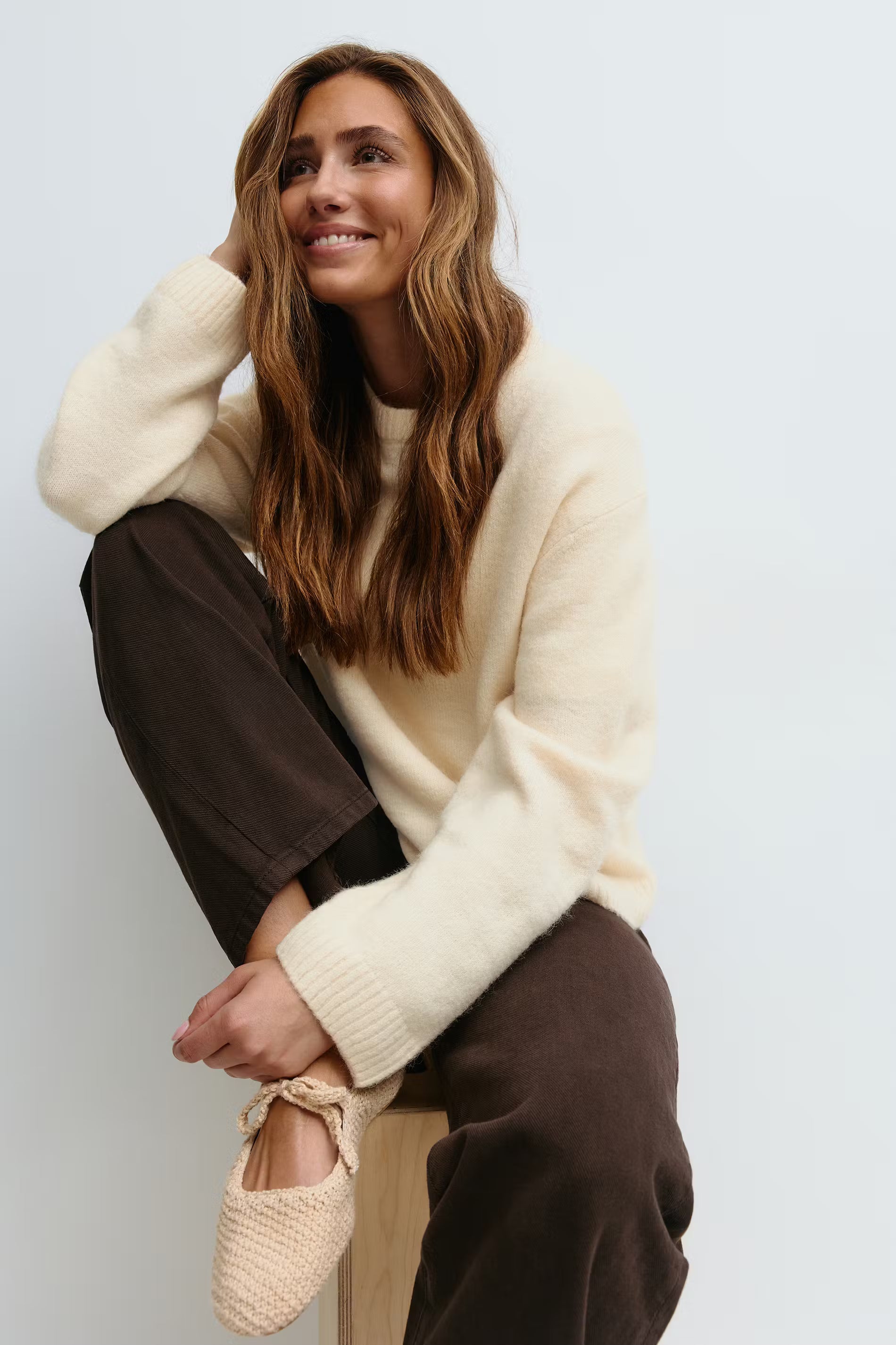 Crew neck knitted sweater - Edel Essential