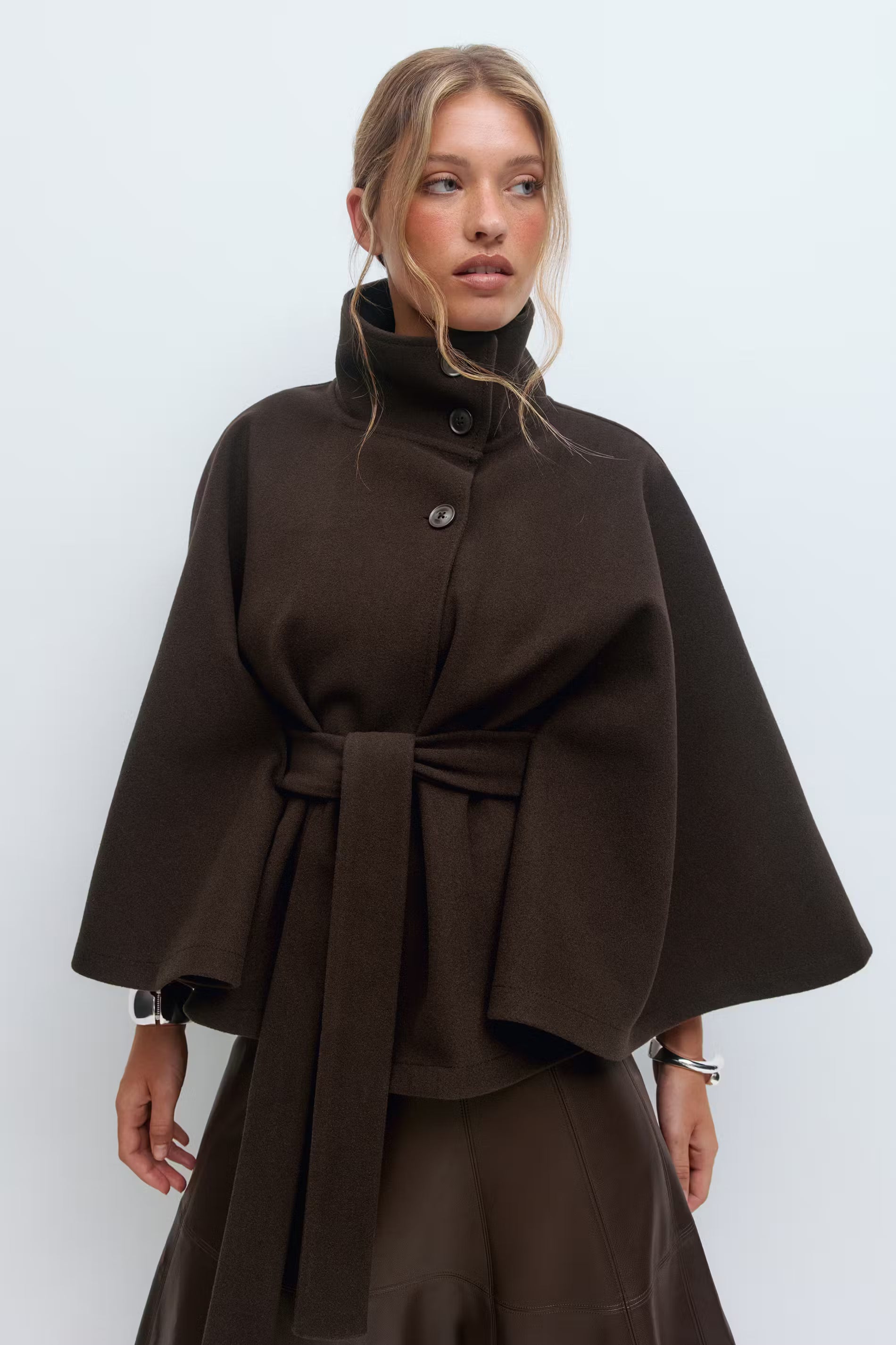 Belted cape jacket - Edel Essential