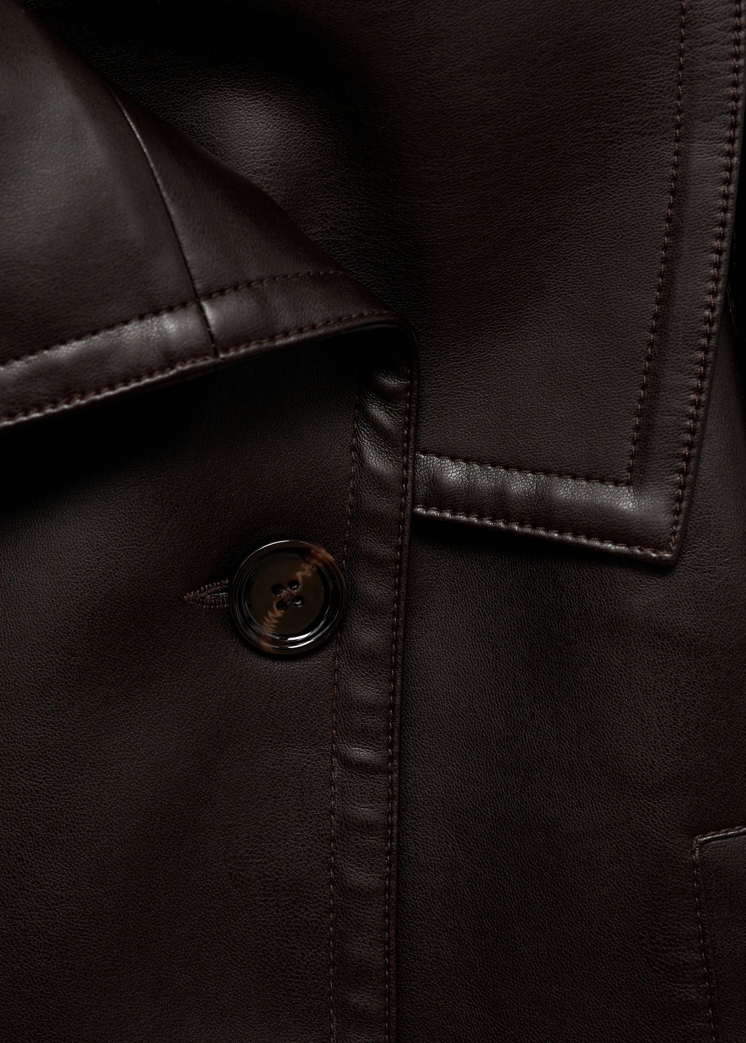 Cropped Leather Trenchcoat - Edel Essential