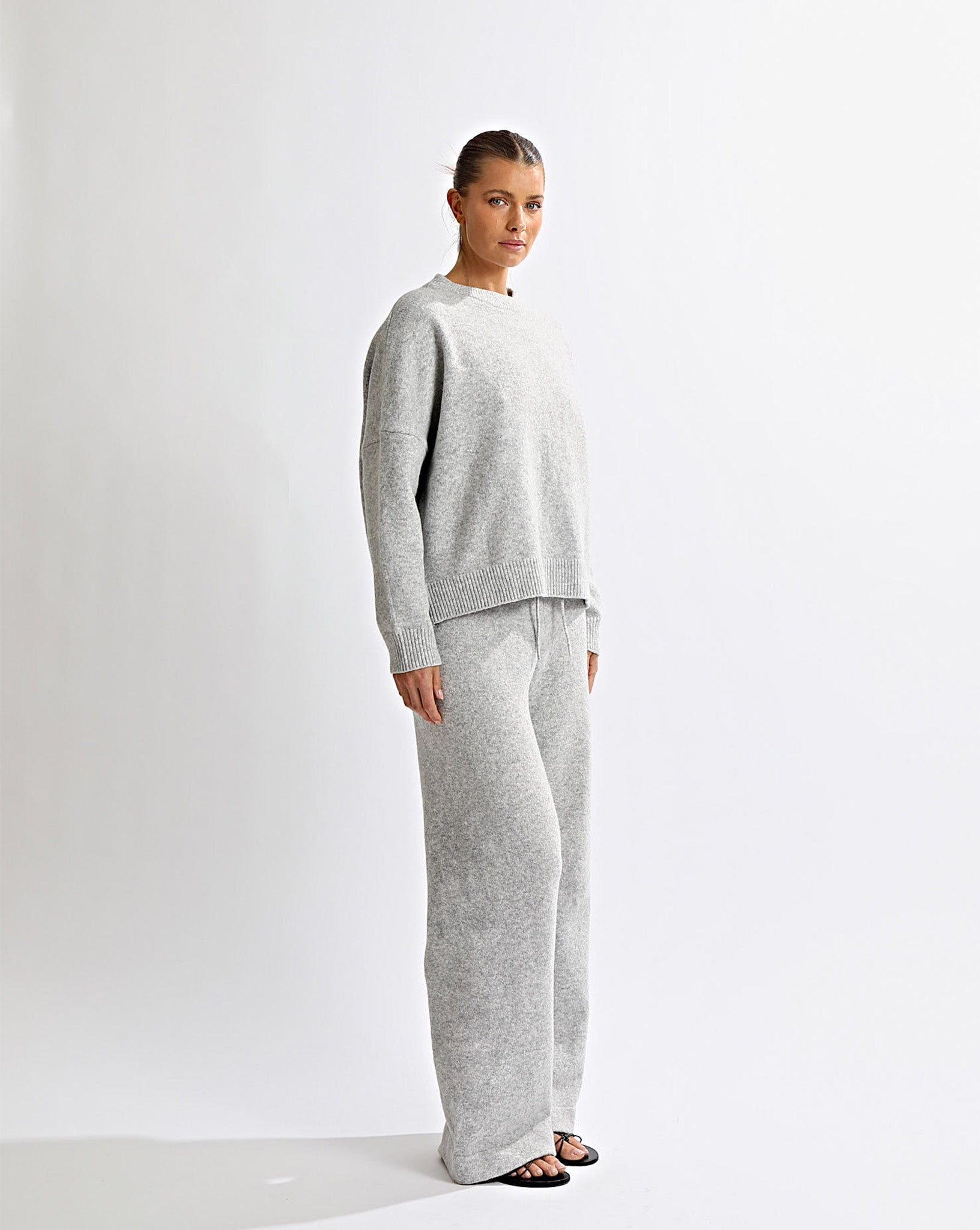 Knit Backless Jumper Set Grey - Edel Essential