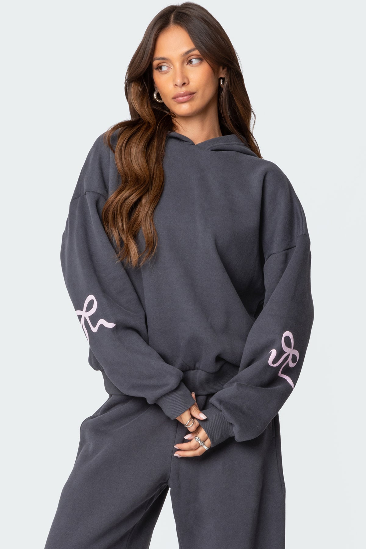Bow Detail Hoodie + FREE Sweatpants - Edel Essential