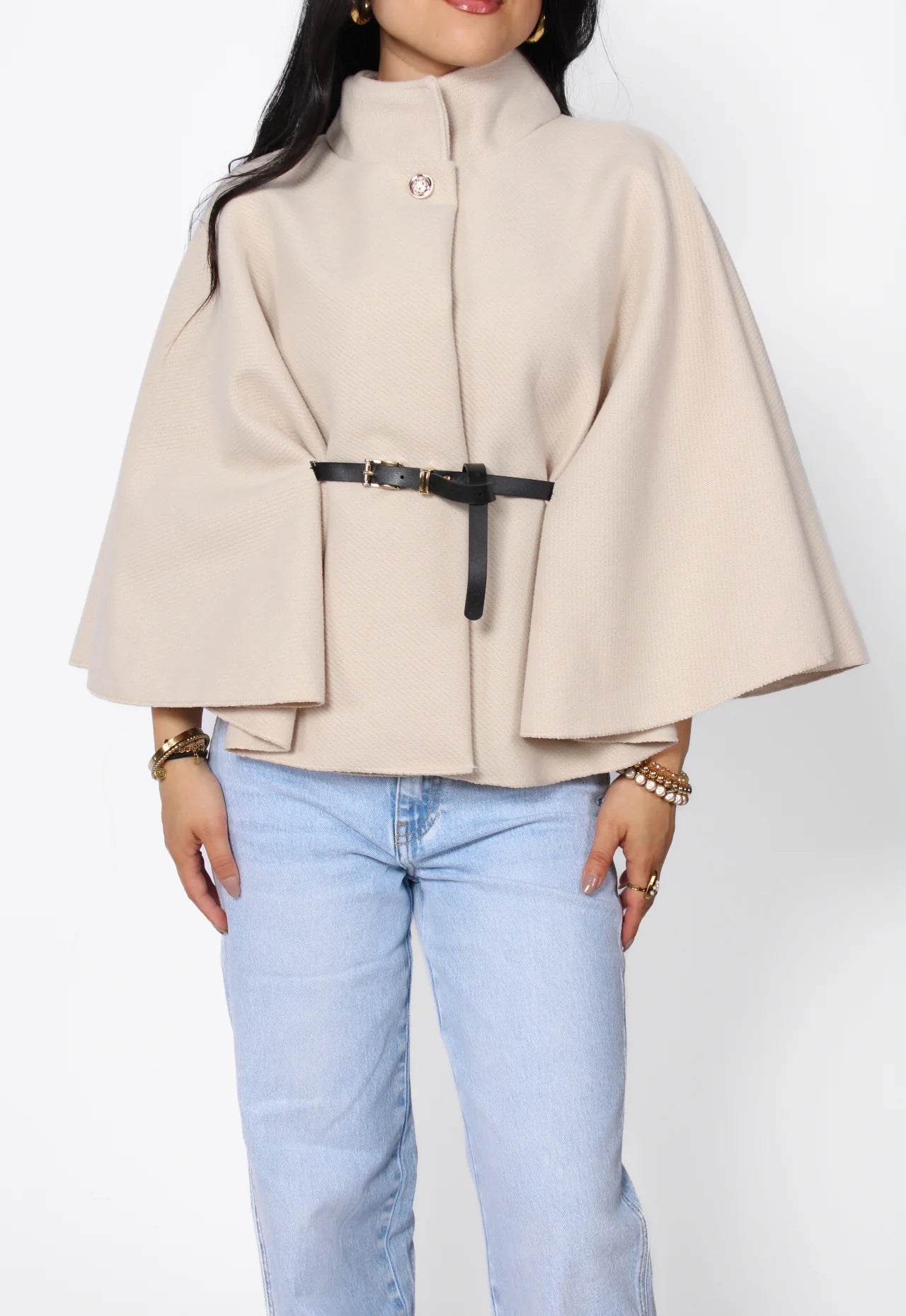 Nova Belted Cape Poncho