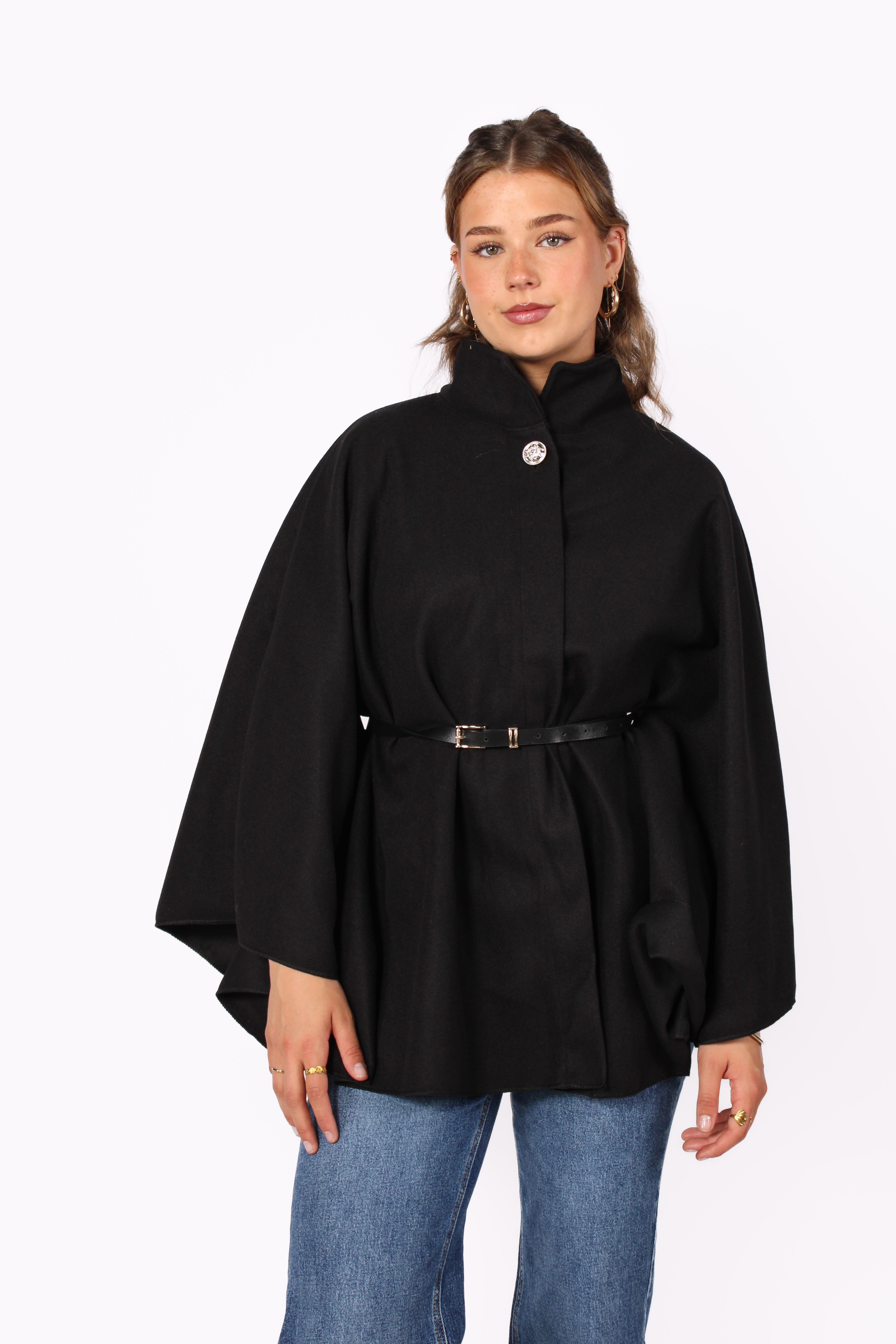 Freya Belted Cape Poncho
