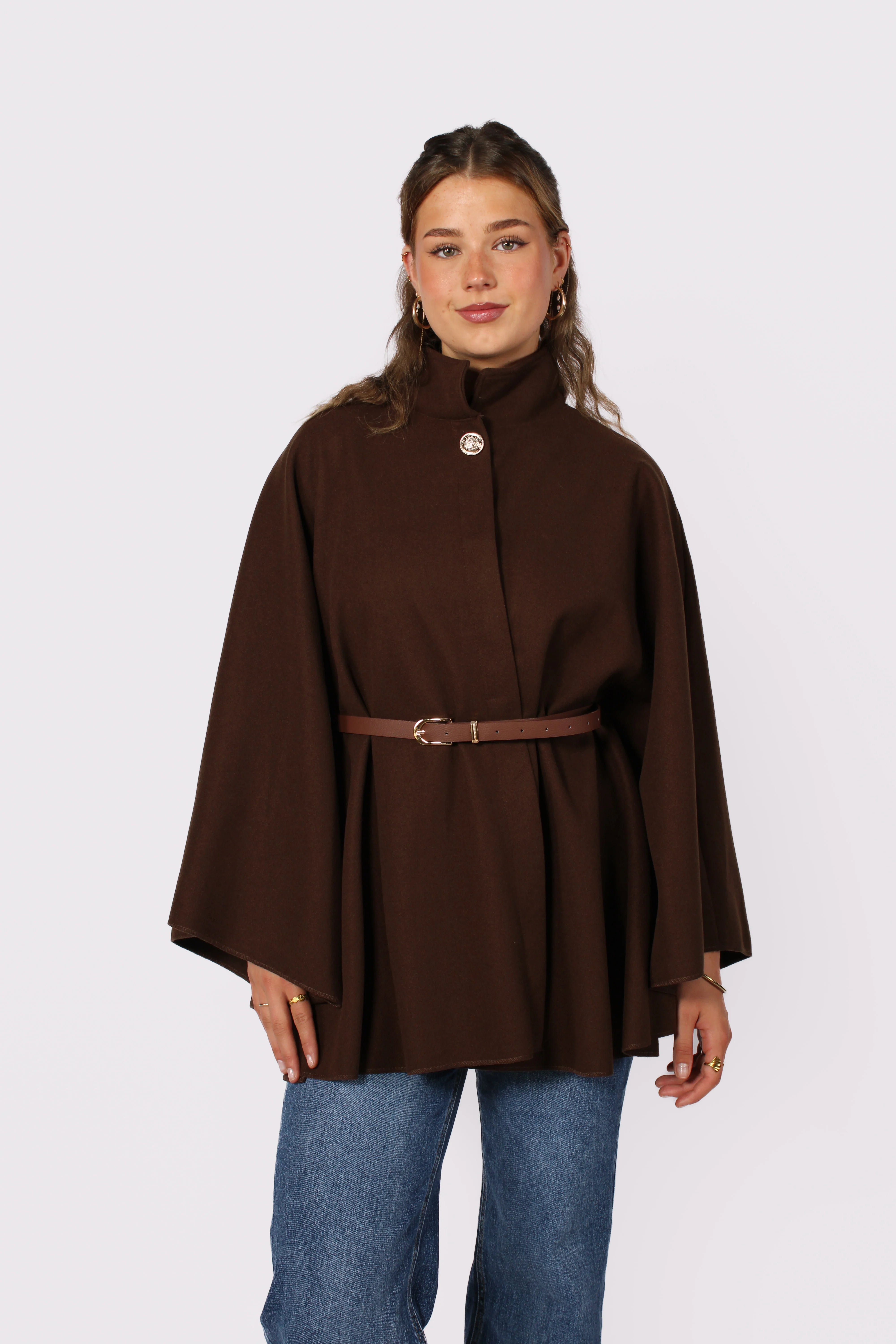 Freya Belted Cape Poncho