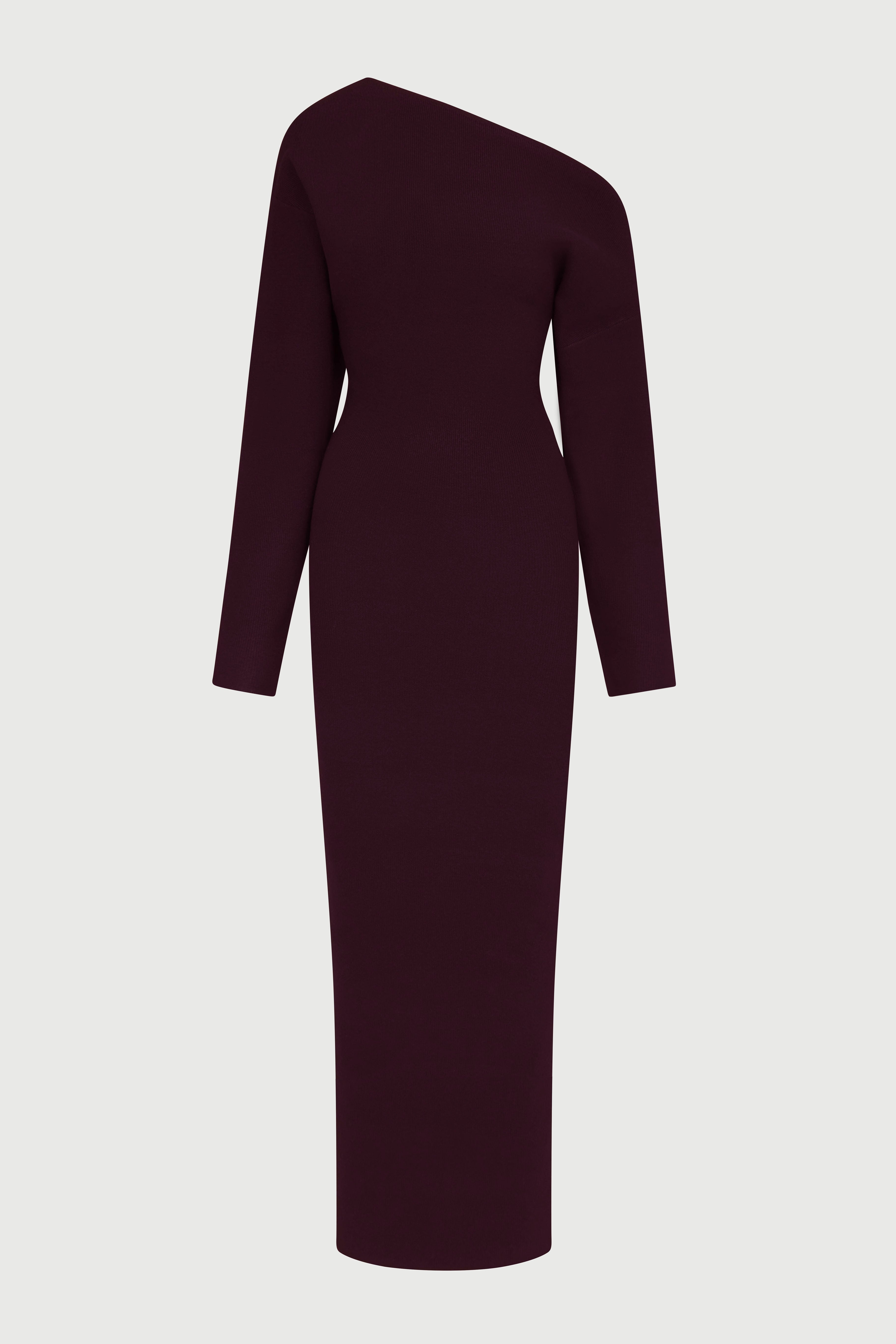 Knit Off-Shoulder Sweater Maxi Dress - Edel Essential