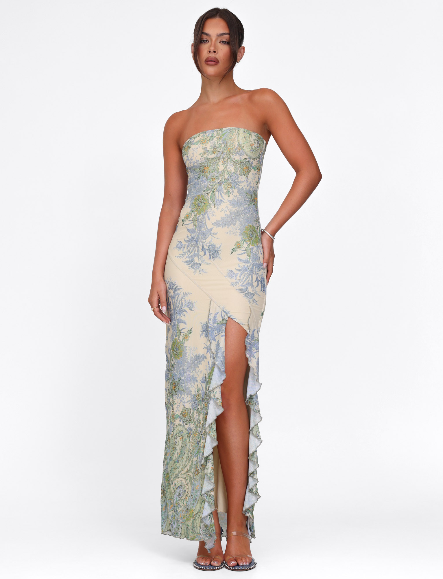Strapless floral maxi dress - Edel Essential