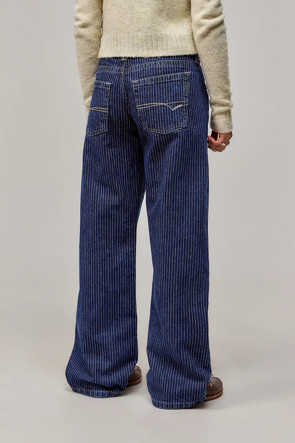 Pinstripe wide-leg jeans - Edel Essential