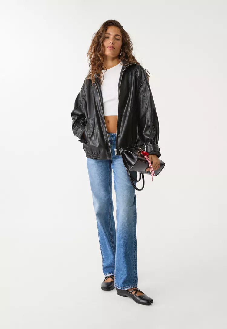 Oversized leather effect jacket - Edel Essential