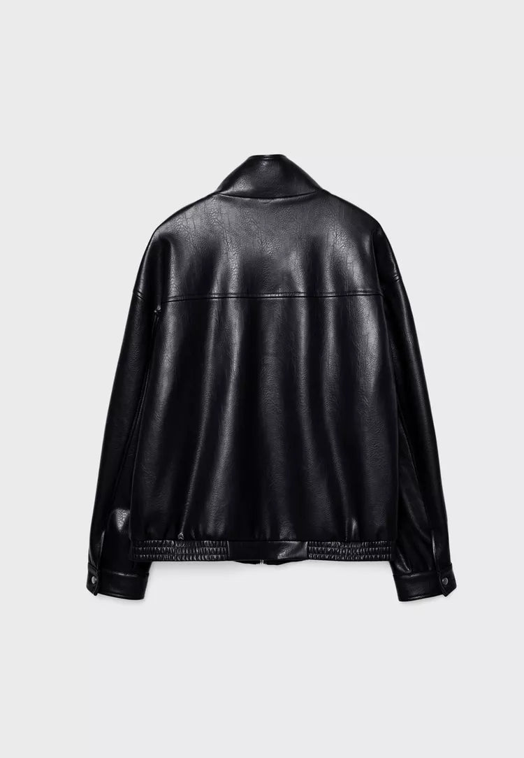Oversized leather effect jacket - Edel Essential