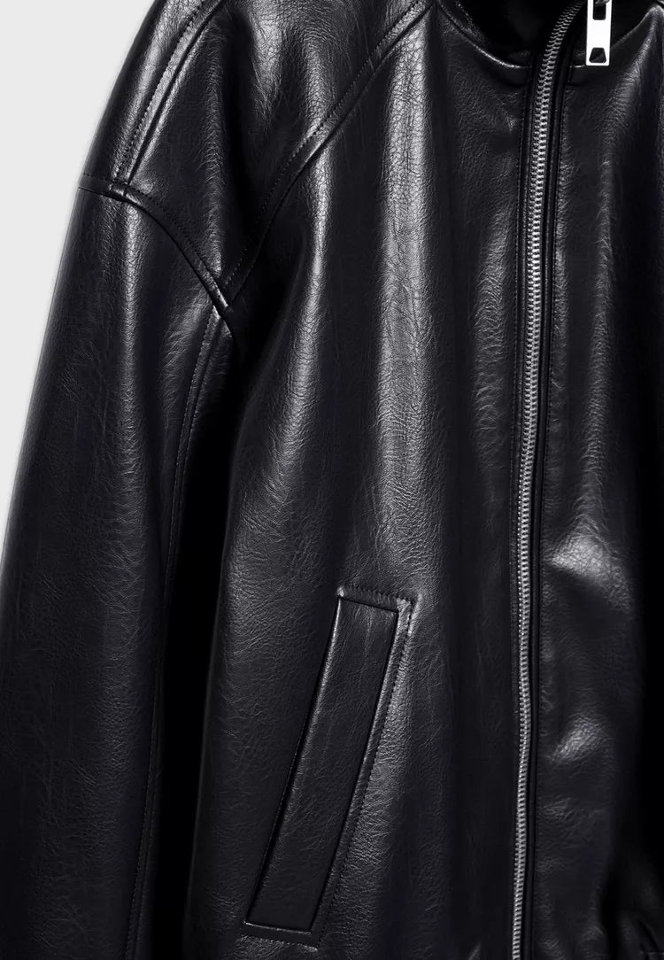 Oversized leather effect jacket - Edel Essential