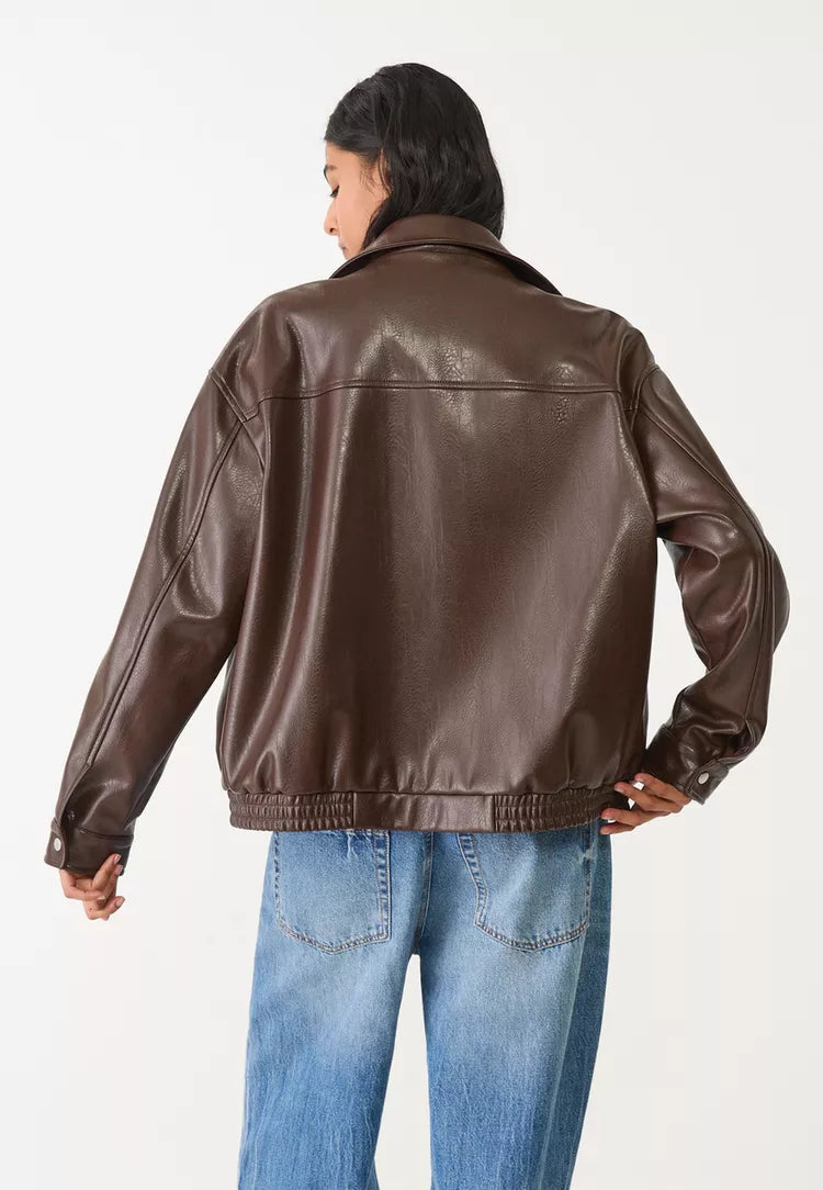 Oversized leather effect jacket - Edel Essential