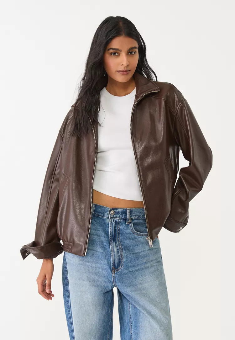Oversized leather effect jacket - Edel Essential