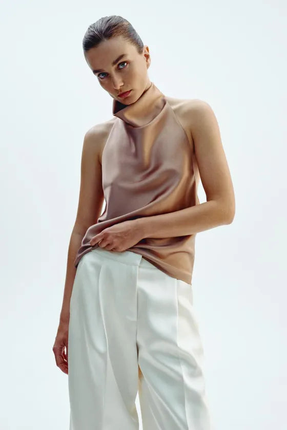 Satin Halter Neck Top - Edel Essential
