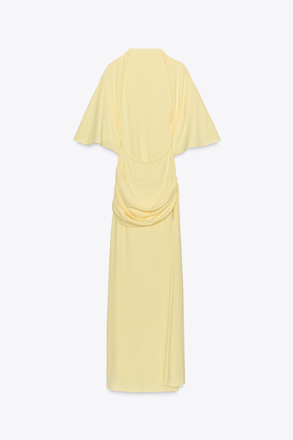 Open Back Cape Long Dress - Edel Essential