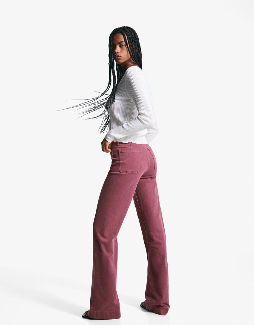 Seamless Wide Leg Jeans With Pockets - Edel Essential