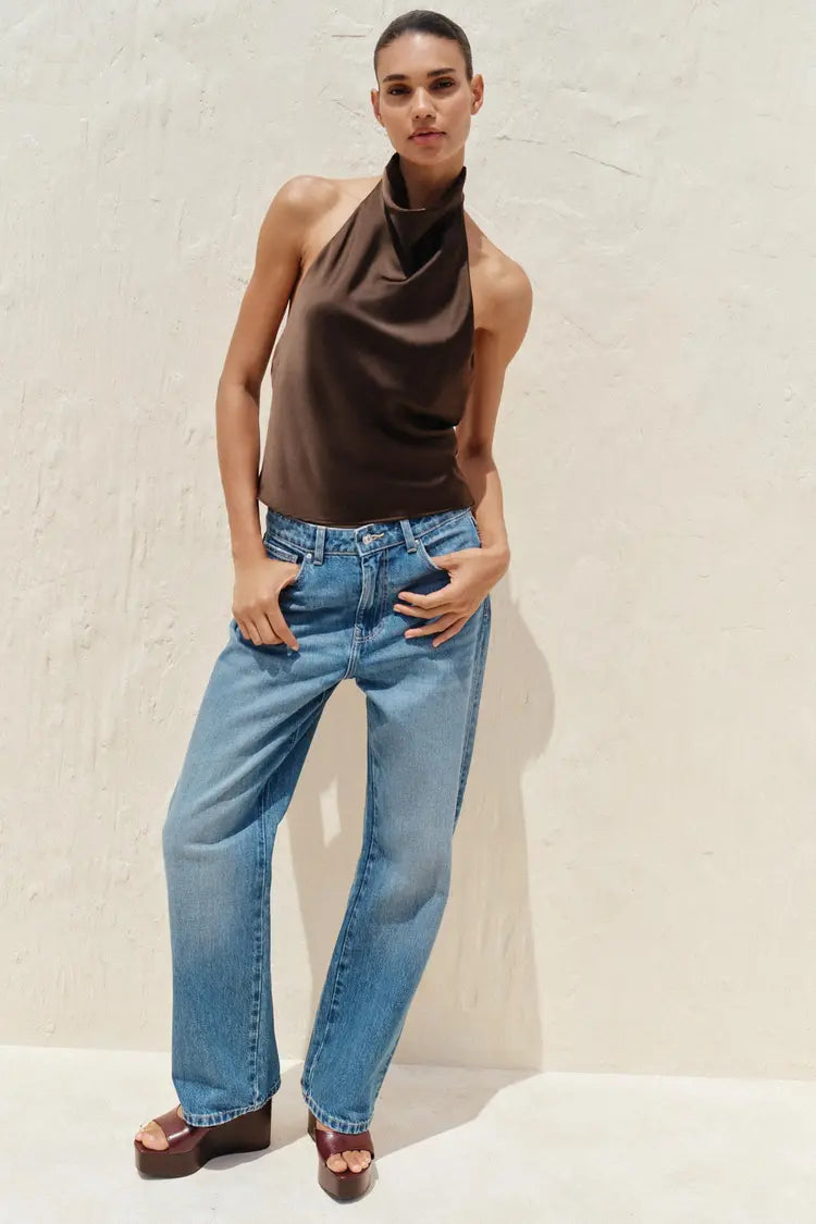 Satin Halter Neck Top - Edel Essential