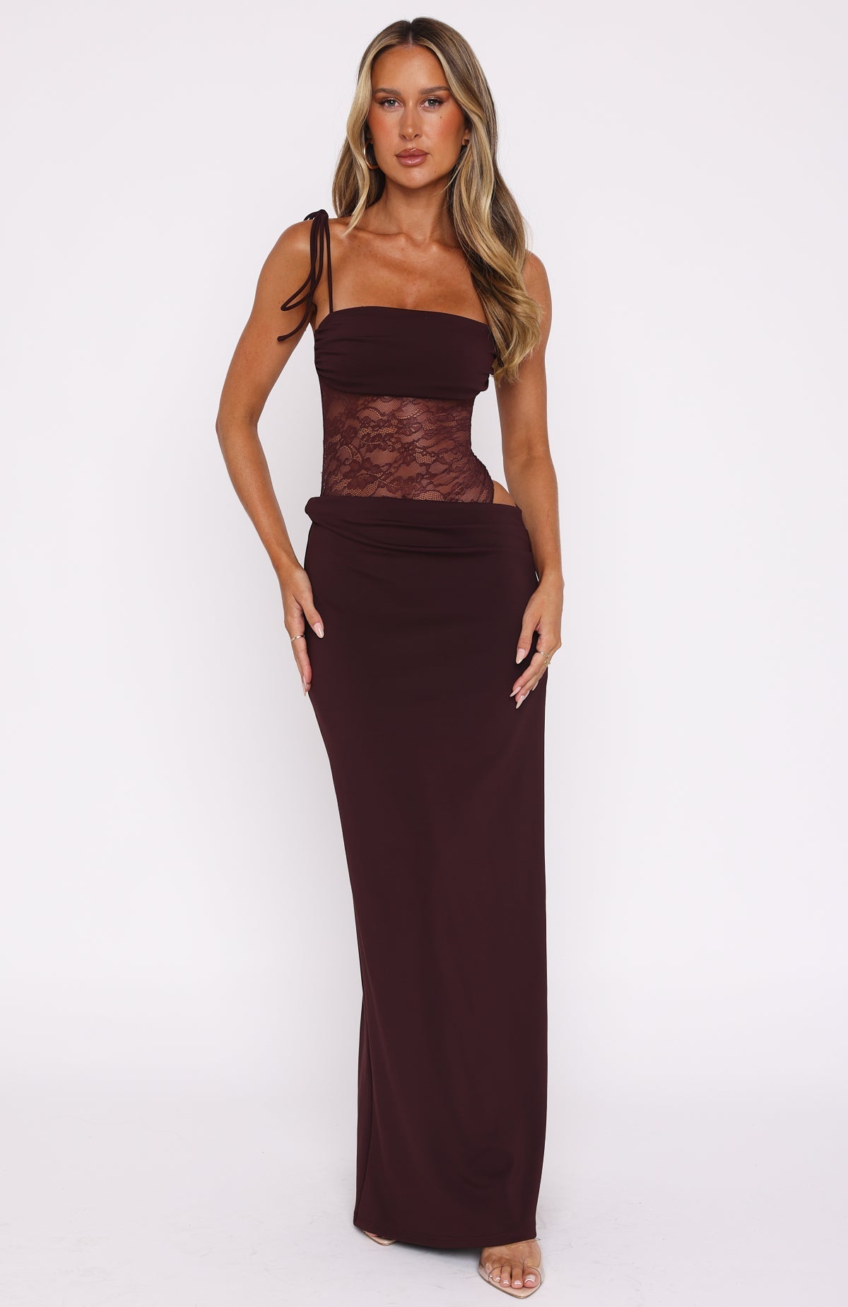 Lace panel maxi dress - Edel Essential