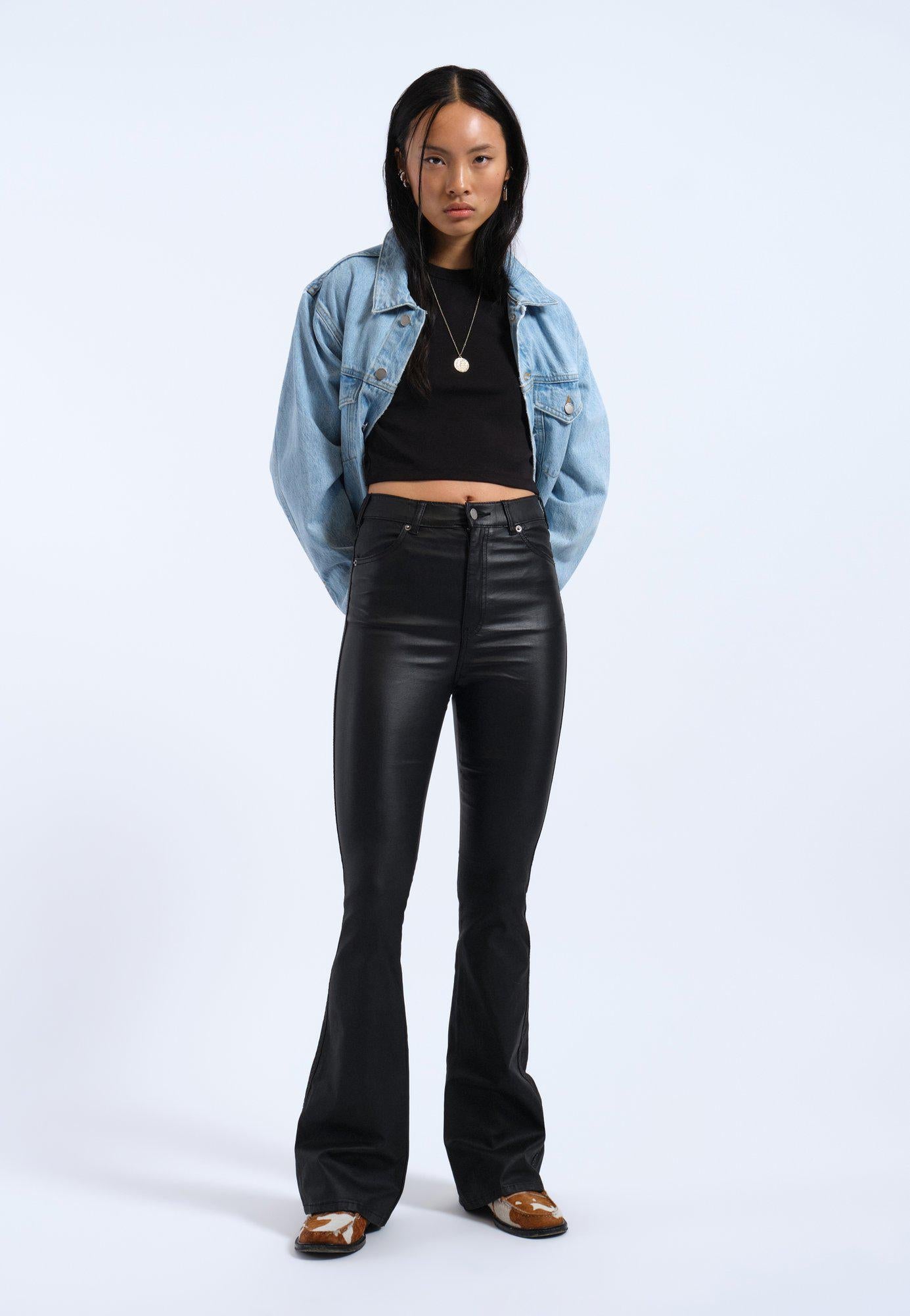 Flare Leather Bootcut Pants - Edel Essential
