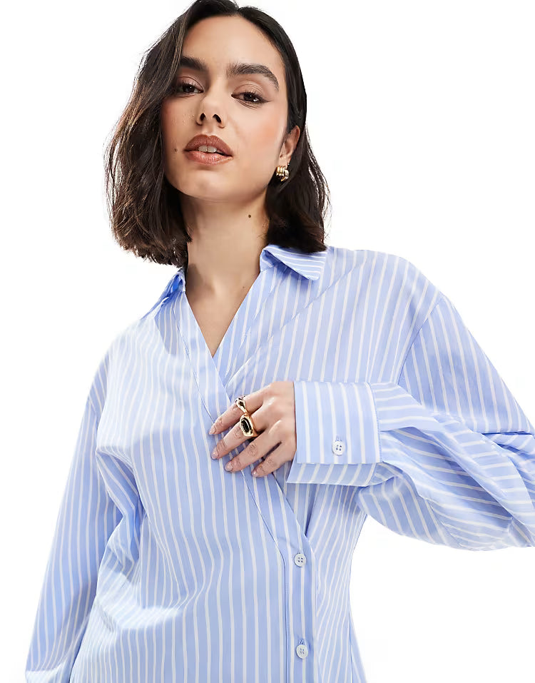 Wrap shirt in stripe - Edel Essential