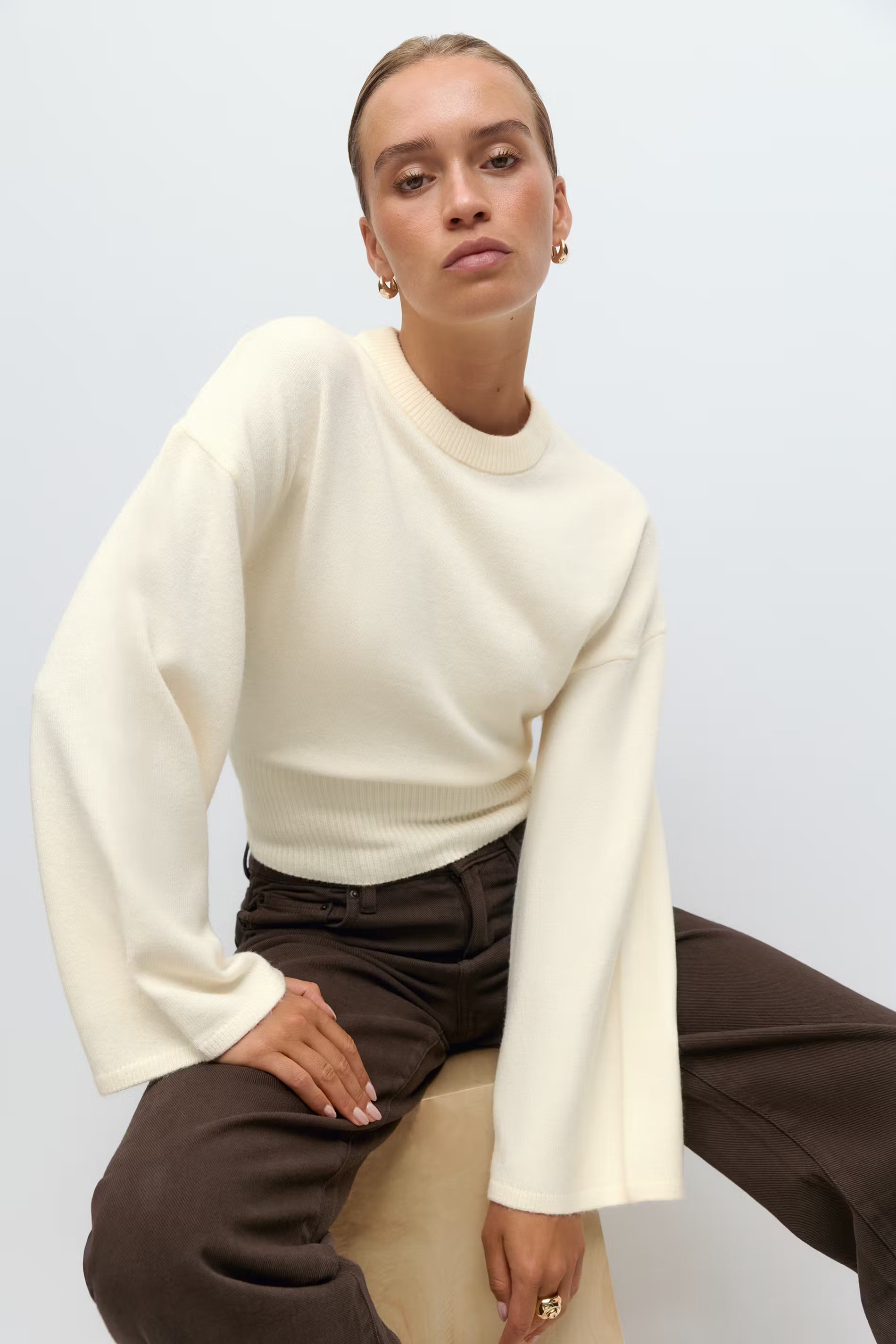 Wide sleeve knitted top - Edel Essential