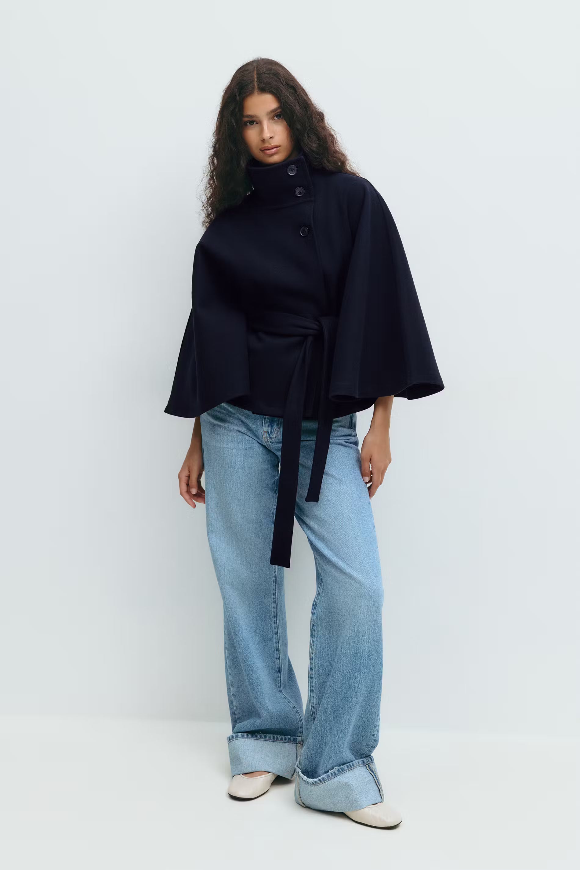 Belted cape jacket - Edel Essential
