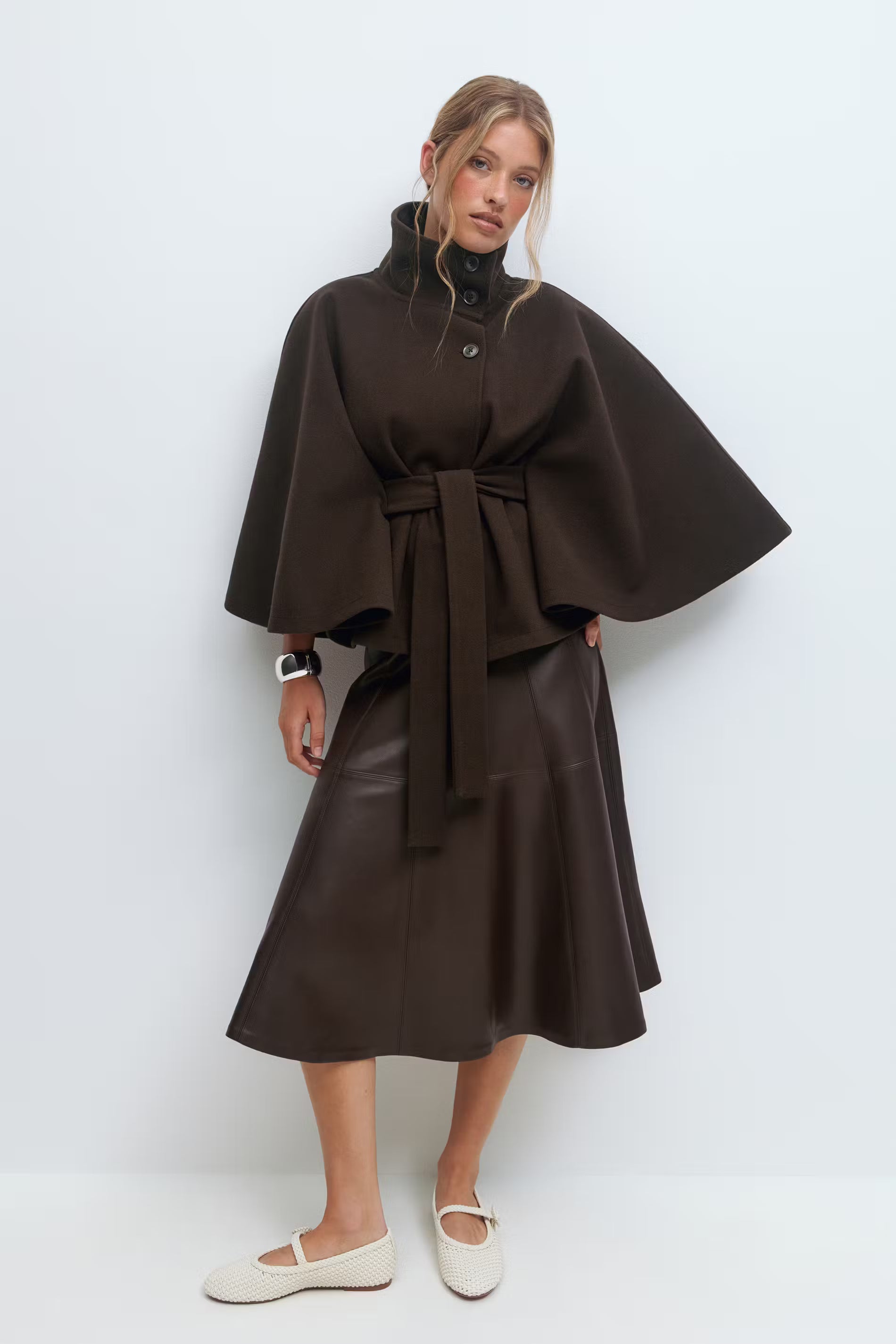 Belted cape jacket - Edel Essential