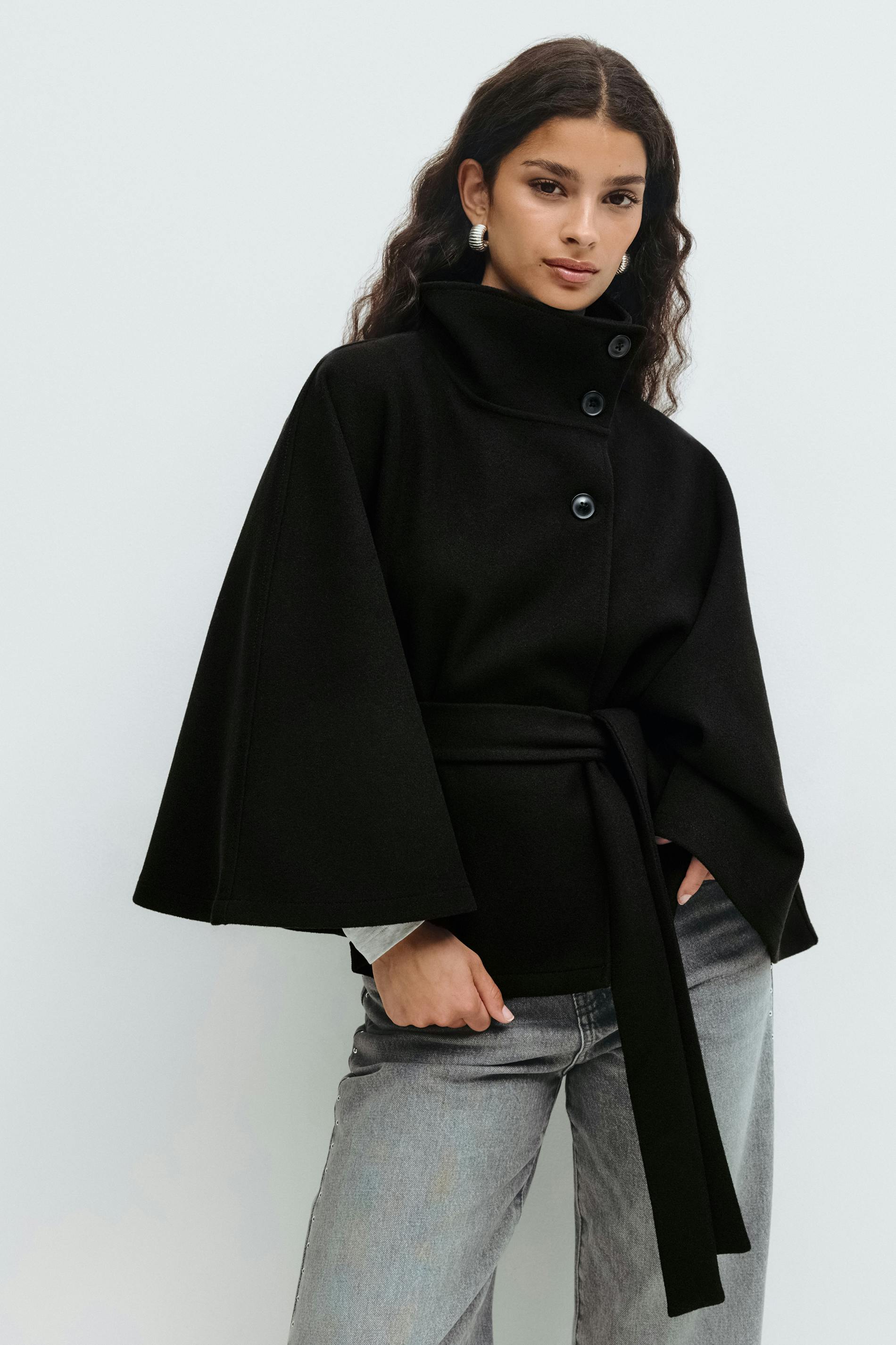 Belted cape jacket - Edel Essential