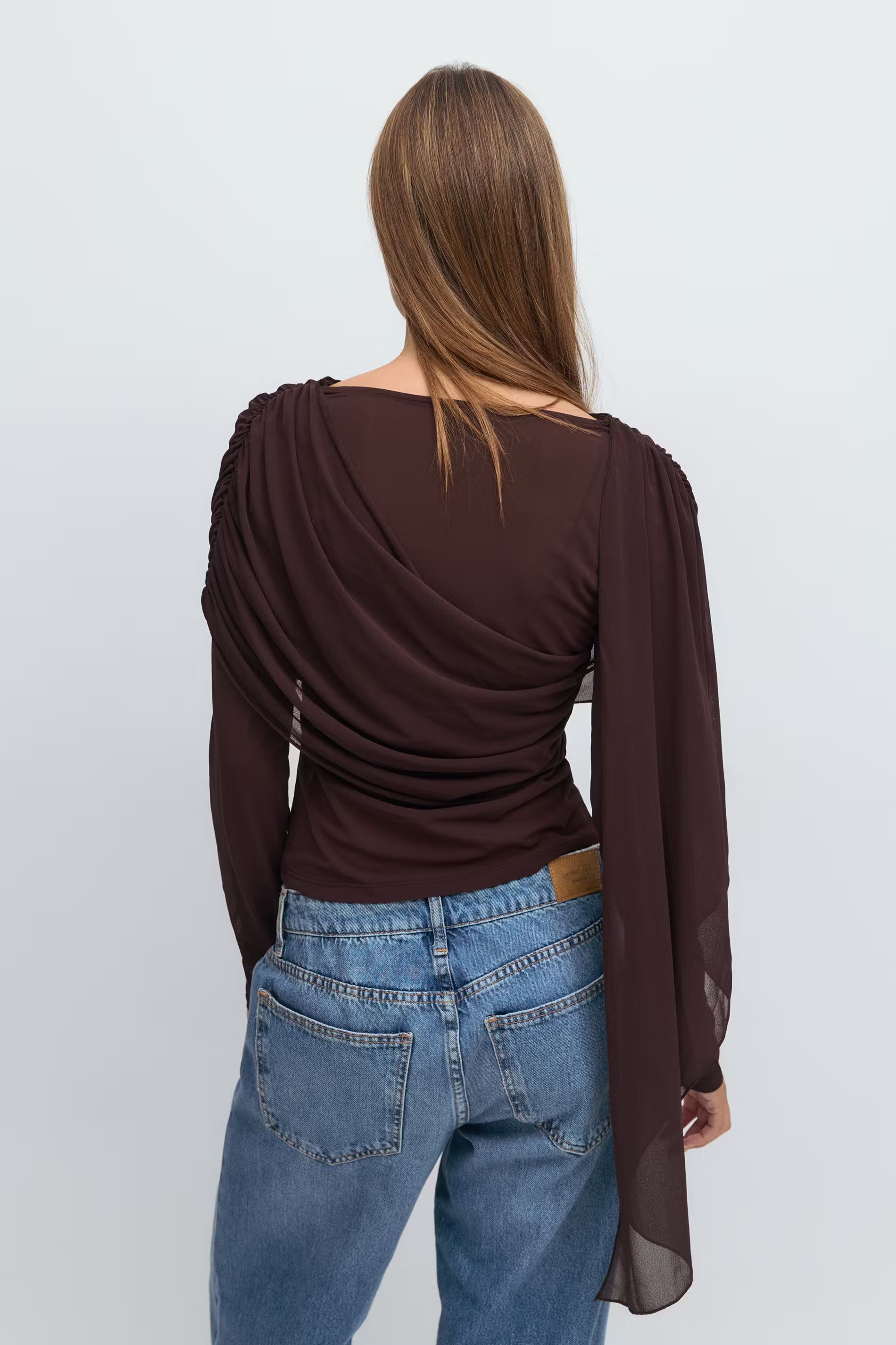 Long sleeve shawl top - Edel Essential