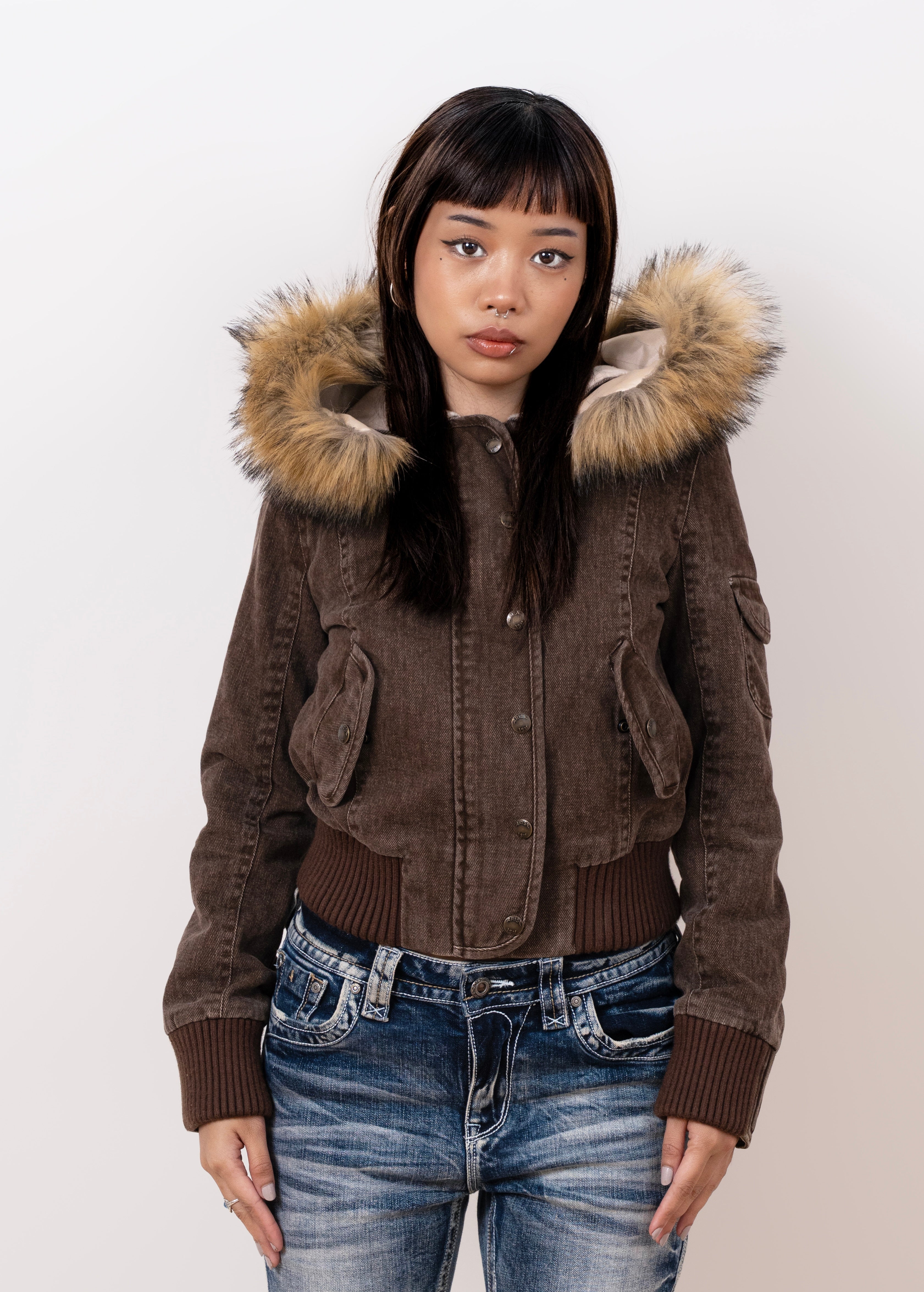 Vintage Jacket with Fur Collar - Edel Essential