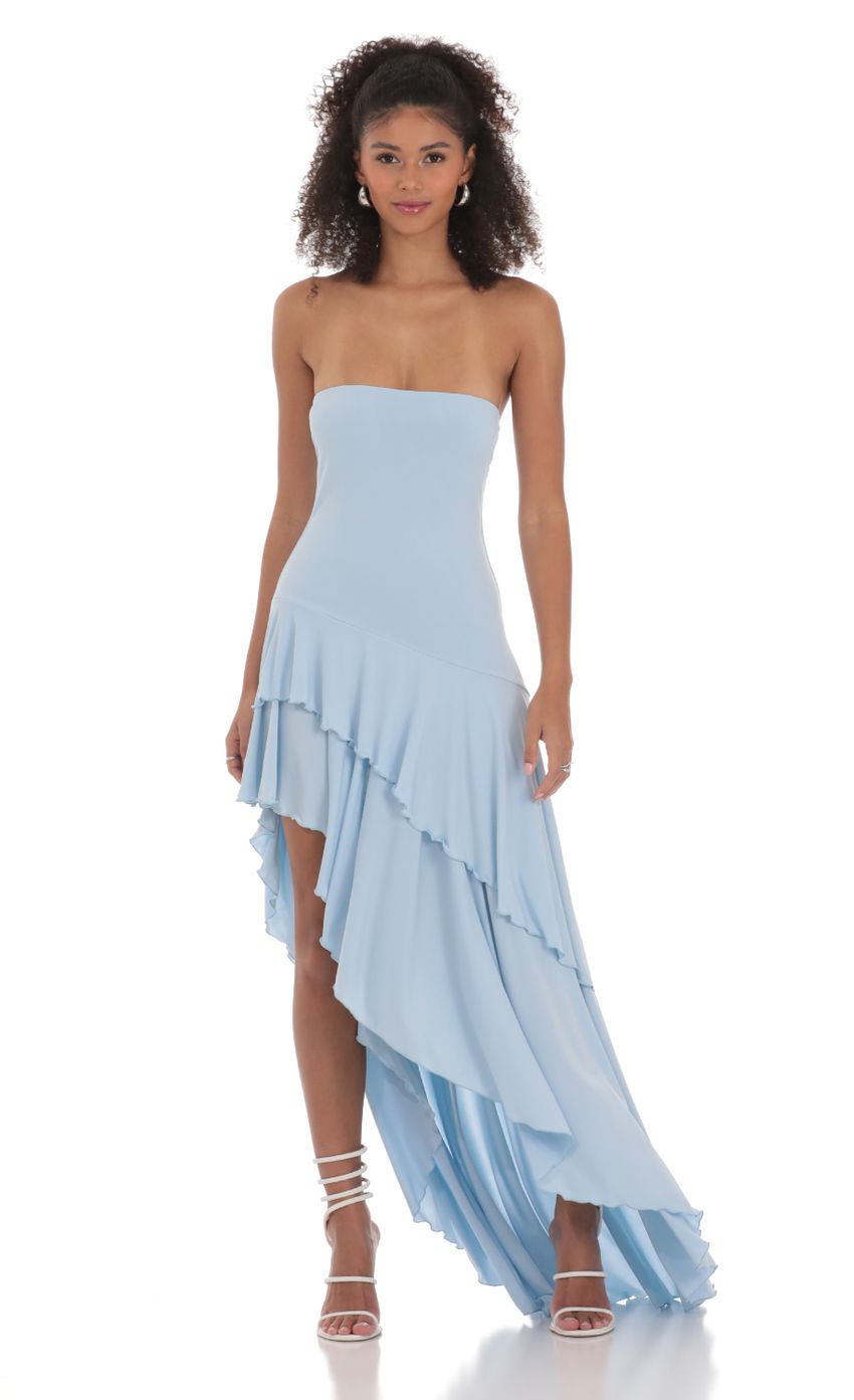 Strapless Ruffle Maxi Dress - Edel Essential