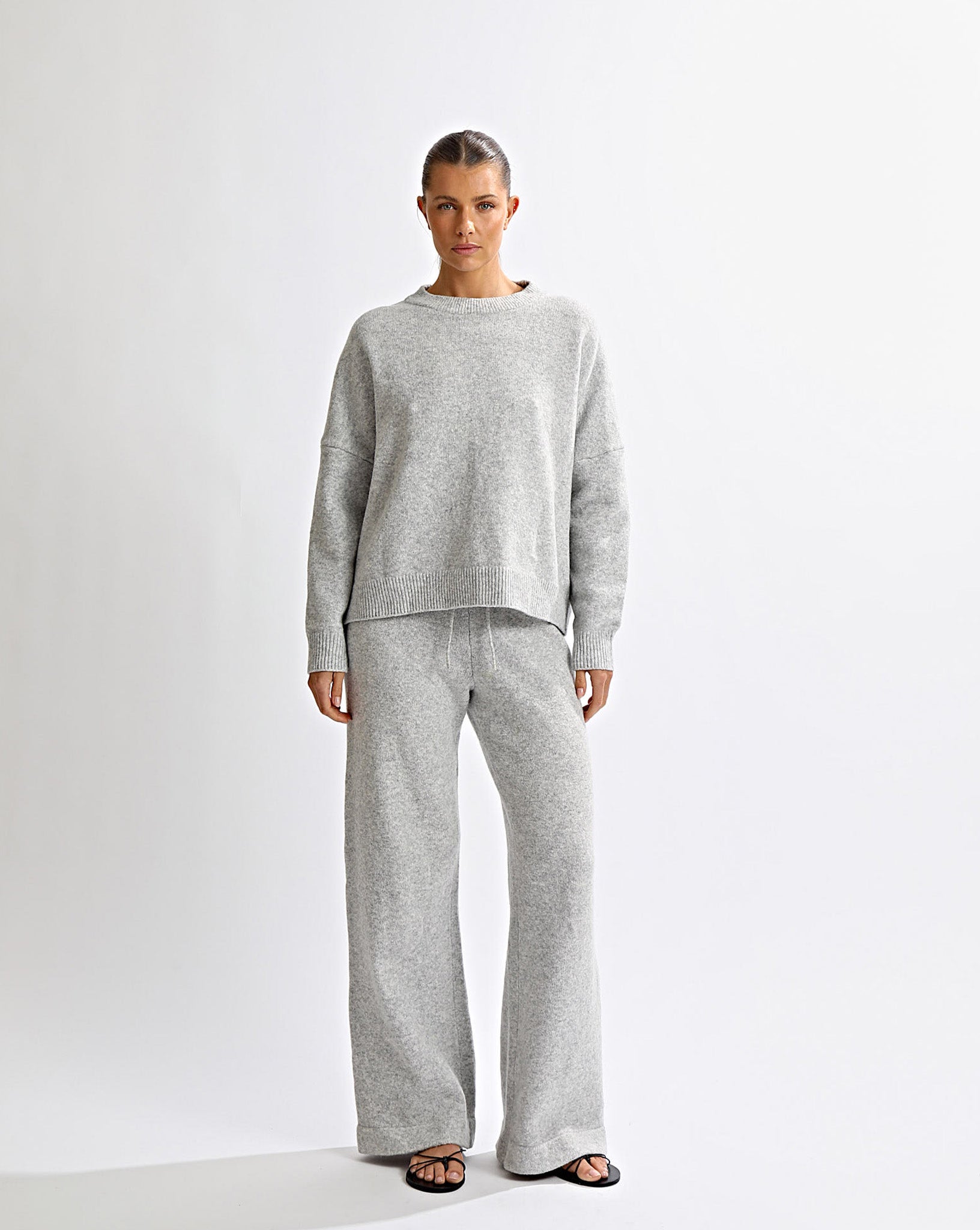 Knit Backless Jumper Set Grey - Edel Essential