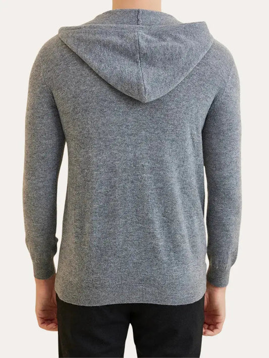 Cashmere Knit Zip Vest - Dark Grey - Edel Essential