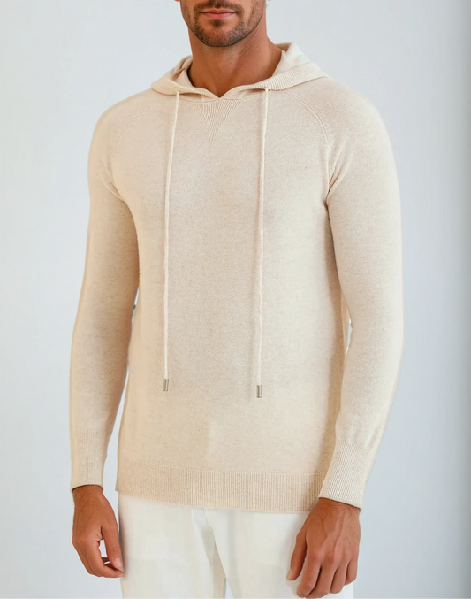 Essential Cashmere Hoodie - Cream Beige - Edel Essential