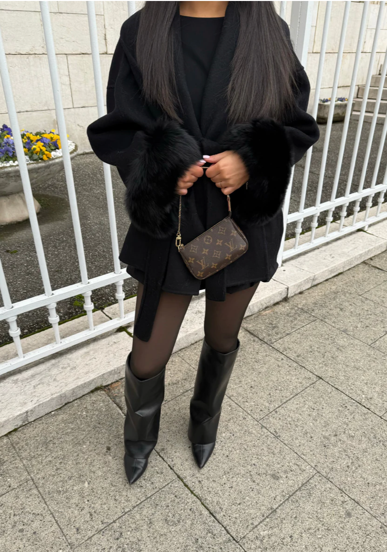 Belted Trench With Fur - Edel Essential