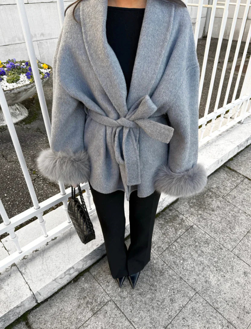 Belted Trench With Fur - Edel Essential