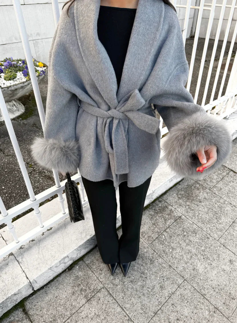 Belted Trench With Fur - Edel Essential