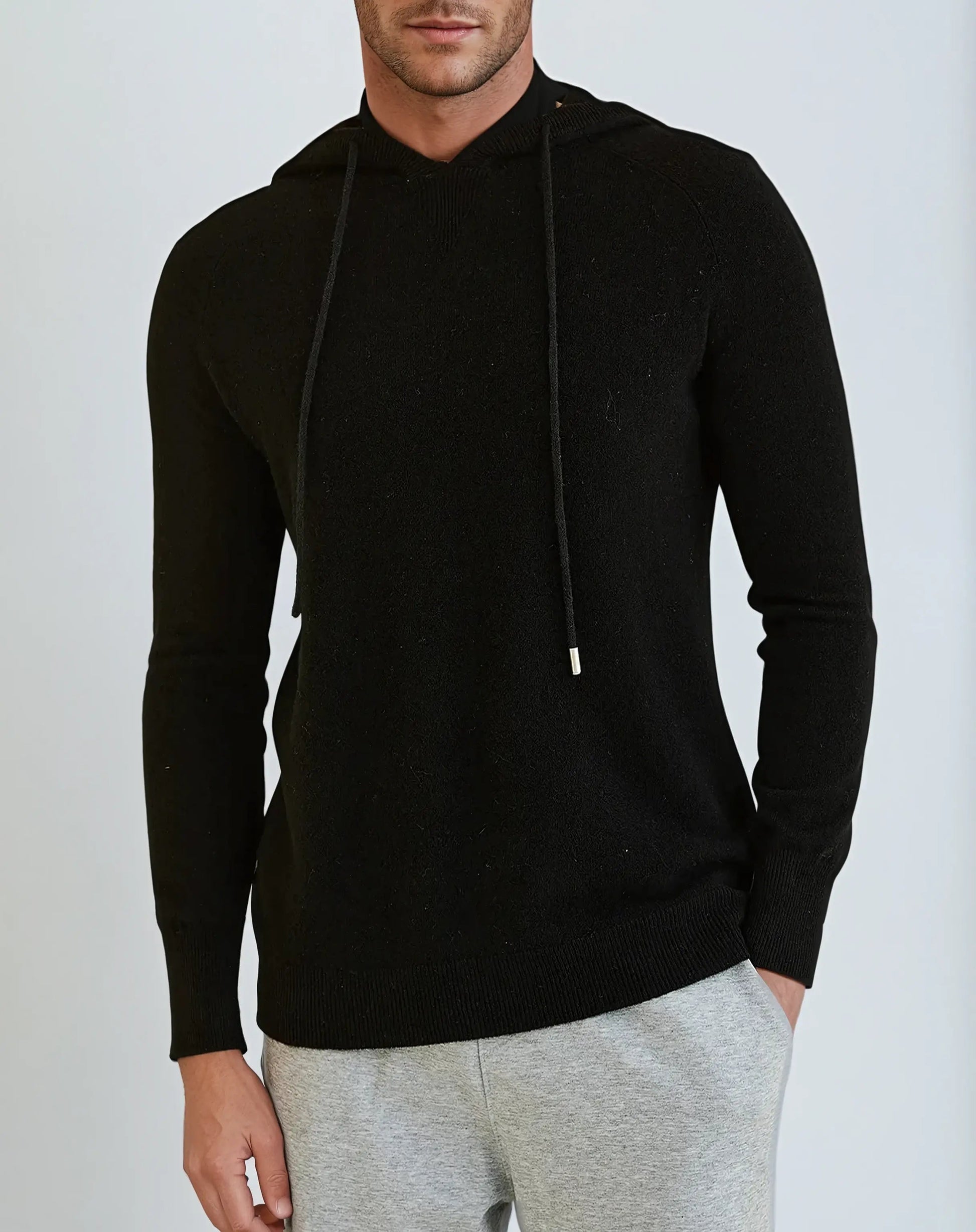 Essential Cashmere Hoodie - Deep Black - Edel Essential