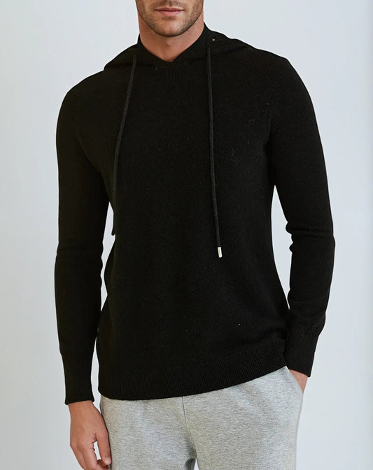 Essential Cashmere Hoodie - Deep Black - Edel Essential