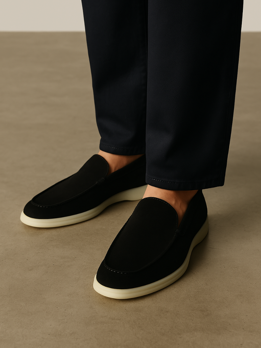 Refined Suede Loafers – Black - Edel Essential