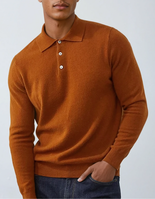 Classic Cashmere Polo – Brown - Edel Essential